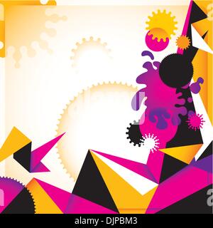 Funny abstract composition in color Stock Vector