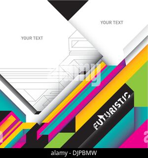 Futuristic conceptual abstract layout in color Stock Vector