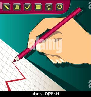 Hand drawing a diagram Stock Vector