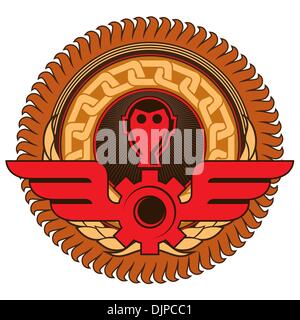 Illustrated conceptual hard working badge Stock Vector