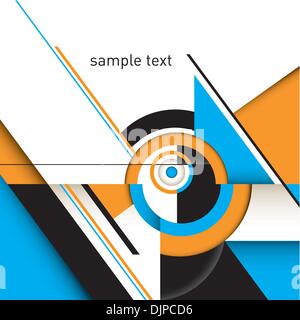 Illustrated layout with designed colorful abstraction Stock Vector