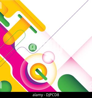 Illustrated modern abstraction in color Stock Vector