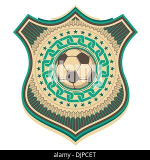 Illustrated retro football crest Stock Vector