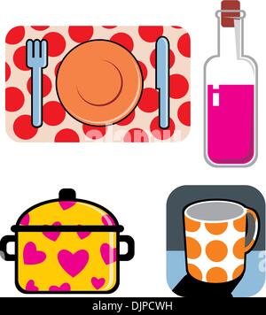 kitchen objects Stock Vector