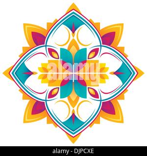 Modern arabesque with colorful shapes Stock Vector