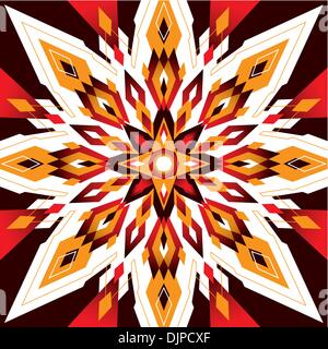 Modern arabesque with geometric shapes Stock Vector