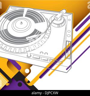 Modern clubbing layout with designed shapes Stock Vector