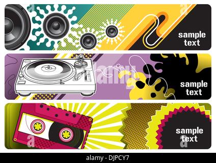 Modern designed music banners Stock Vector