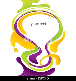 Modern layout with designed fluid shapes Stock Vector
