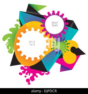 Modish colorful layout with abstraction Stock Vector