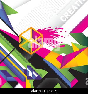 Modish creative abstraction in color Stock Vector