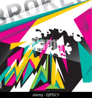 Modish designed abstraction in color Stock Vector