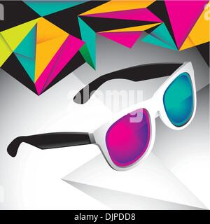 Modish funny background with sunglasses Stock Vector