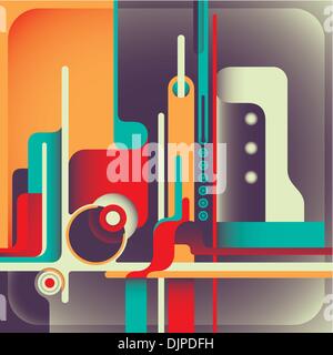Retro technology abstraction Stock Vector