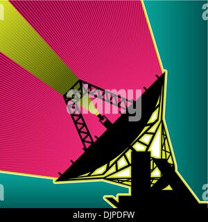 Satelite dish background Stock Vector