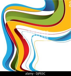 Stylized abstract graphic with fluid shapes Stock Vector