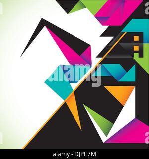 Trendy layout with designed abstraction Stock Vector