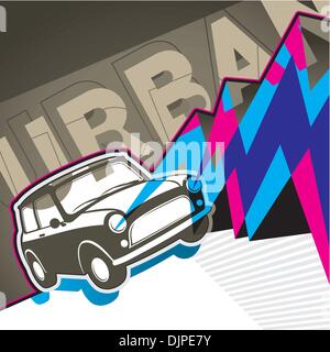 Urban banner with artistic graphic elements Stock Vector
