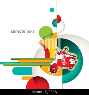 Urban layout with designed colorful objects Stock Vector