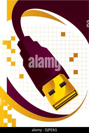 USB cable Stock Vector