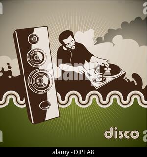 Visually designed urban disco background Stock Vector
