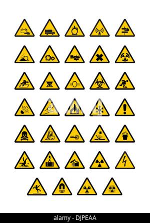 warnings Stock Vector