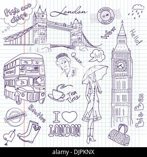 London doodles Stock Vector