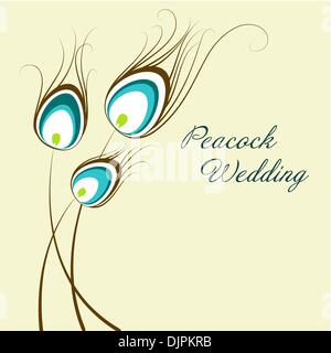 Peacock Card Stock Vector