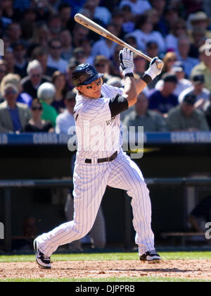 Colorado Rockies Troy Tulowitzki hits an RBI double during the fifth ...