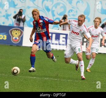 Apr 17, 2010 - Moscow, Russia - KEISUKE HONDA, left, in Russian Football League, CSKA Moscow vs Lokomotive Moscow. Keisuk, 23, is a Japanese soccer player who is currently a member of the Russian Premier League CSKA Moscow football club, FC. (Credit Image: Â© PhotoXpress/ZUMA Press) Stock Photo