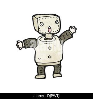 Retro cartoon with texture. Isolated on White. Stock Vector