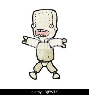 Retro cartoon with texture. Isolated on White. Stock Vector