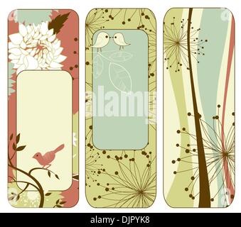 Cute Vertical Retro banners Stock Vector