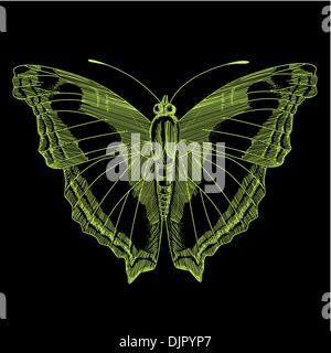 Bright butterfly on black bacground Stock Vector
