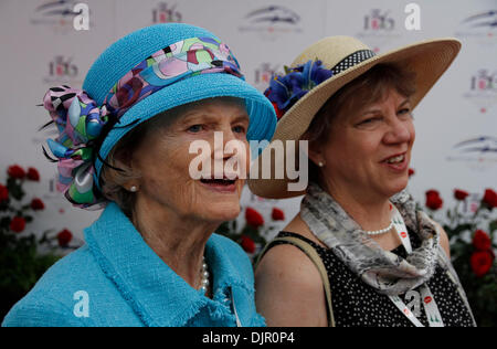 May 01, 2010 - Louisville, Kentucky, U.S. - Breeder of Secretariat Penny Chenery, left, and her daughter Kate Tweedy arrived on the red carpet. Chenery will be played by Diane Lane in a new movie from Disney, ''Secretariat.'' The 136th running of the Kentucky Derby at Churchill Downs Saturday May 1, 2010. Photo by David Perry (Credit Image: © Lexington Herald-Leader/ZUMApress.com) Stock Photo