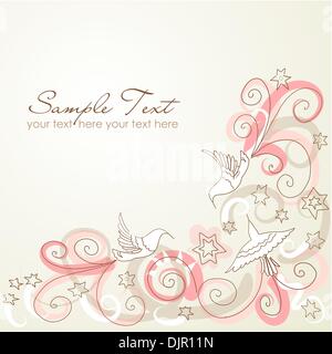 Cute bird background Stock Vector