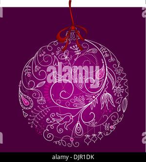 Beautiful Christmas ball illustration. Christmas Card Stock Vector