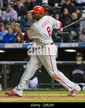 Philadelphia Phillies' Ryan Howard hits a three-run home run in the first  inning off a pitch from New York Yankees' Mike Mussina at Citizens Bank  Park in Philadelphia, Pennsylvania, on Tuesday, June