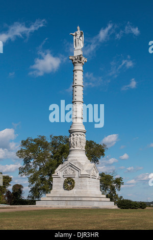 Yorktown Victory Monument at historic Yorktown Battlefield in the Colonial National Historical Park in Virginia. Stock Photo