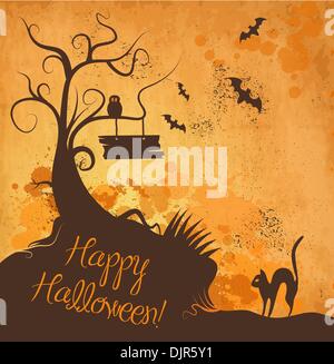 Halloween grunge vector background Stock Vector