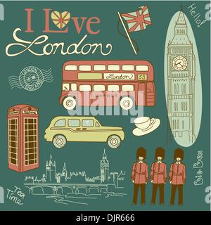 London doodles Stock Vector