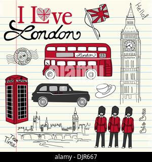 London doodles Stock Vector