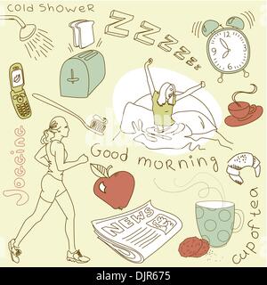 monday morning doodles Stock Vector