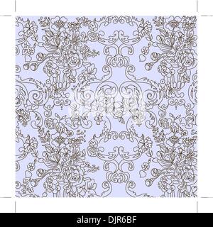 Vintage floral background. Vector illustration. Stock Vector