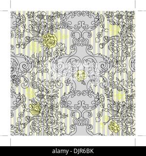Vintage floral background. Vector illustration. Stock Vector