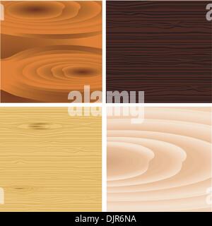 A collection of wooden background vector Stock Vector