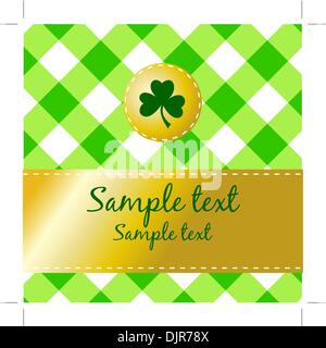 St. Patrick background with clover, element for design, vector illustration Stock Vector