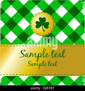 St. Patrick background with clover Stock Vector