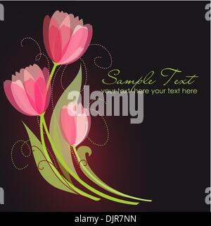 Floral background with tulips Stock Vector