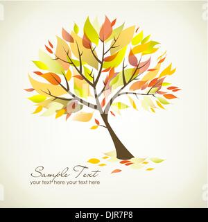 Beautiful Autumn Tree Stock Vector